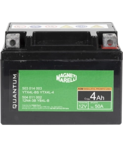 MAGNETI MARELLI BATTERIA MOTO E SCOOTER 4AH 12V 50A TECNOLOGIA AGM SIGILLATA POLO POSITIVO DESTRO